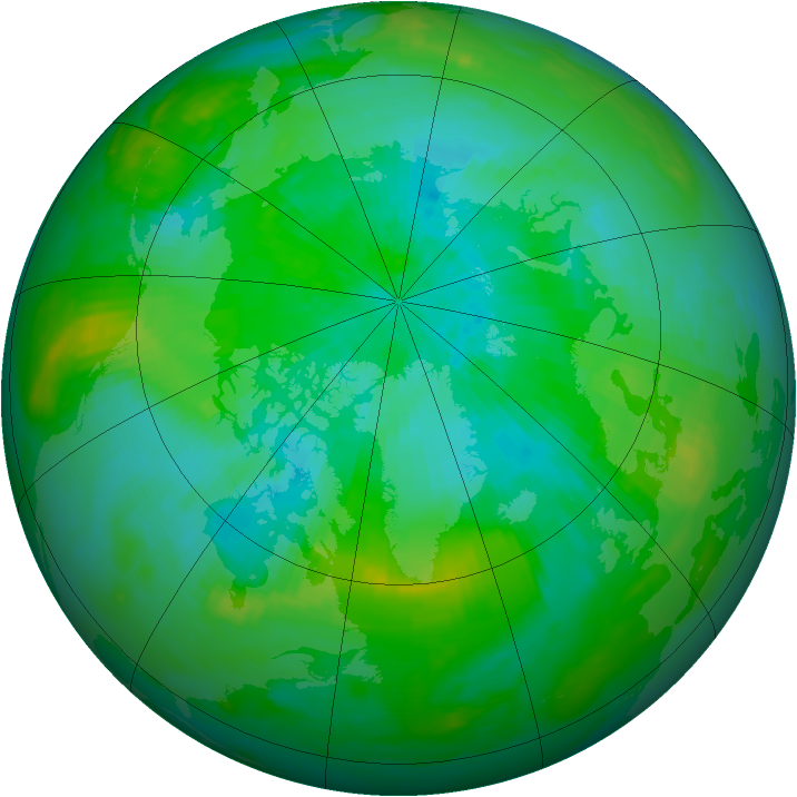 Arctic ozone map for 23 August 1981